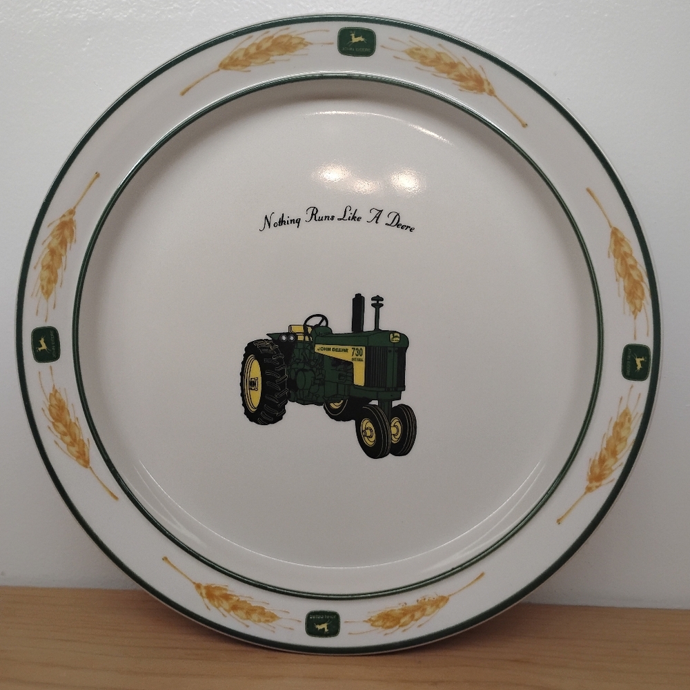 Gibson John Deere 730 Diesel 10.5" Plate‎ Nothing Runs Like A Deere Tractor